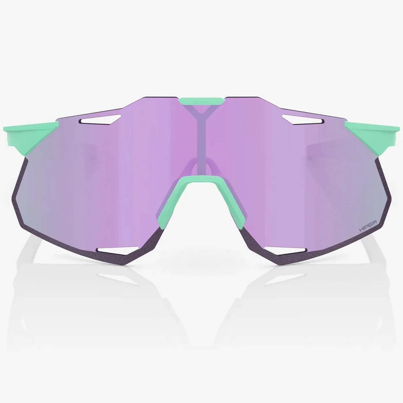 100% Hypercraft XS sunglasses - Soft Tact Mint HiPER Lavender Mirror