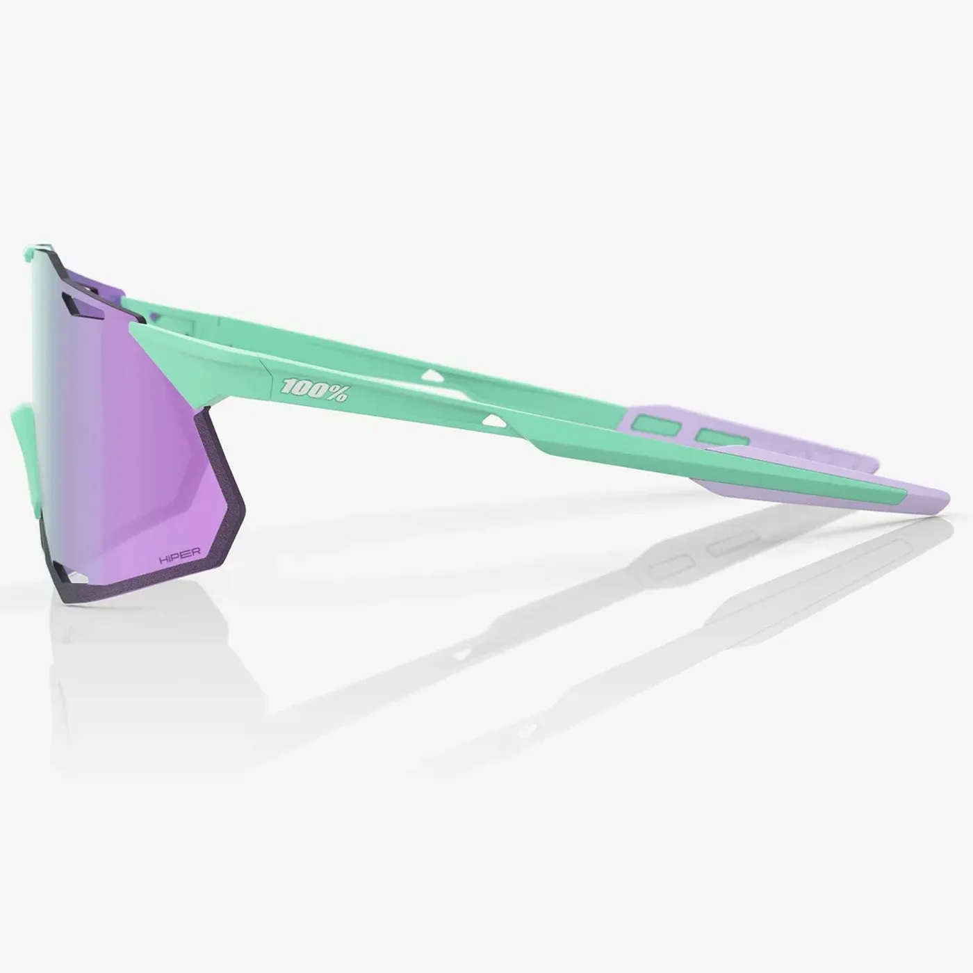 100% Hypercraft XS sunglasses - Soft Tact Mint HiPER Lavender Mirror