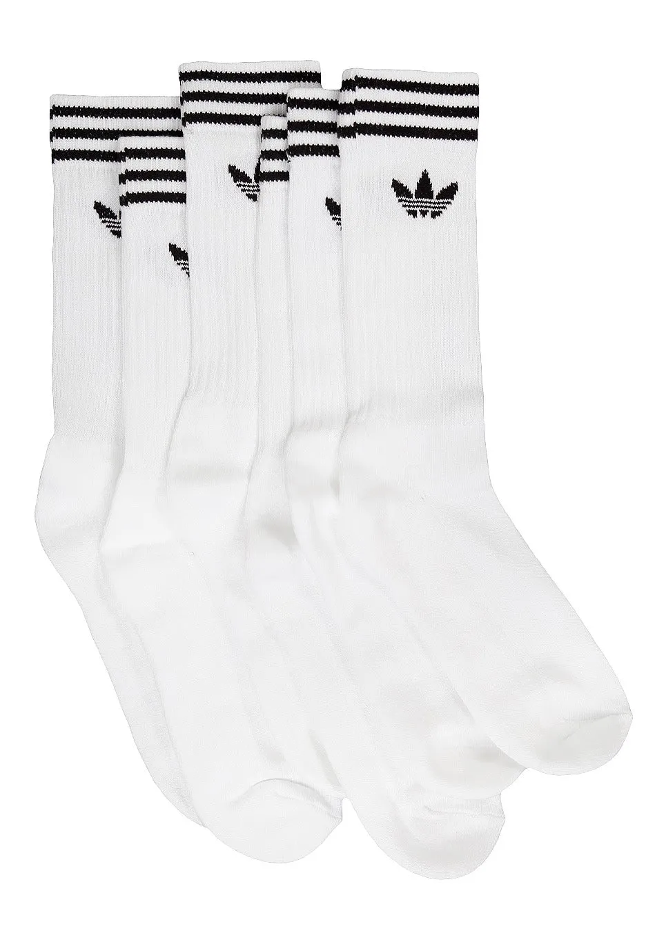 Adidas - Solid Crew 3 Pack White/Black - Socks