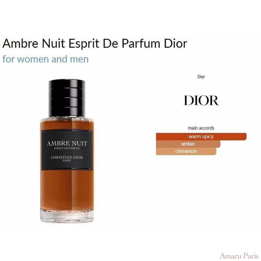 Ambre Nuit Esprit De Parfum Dior for women and men Decant Samples