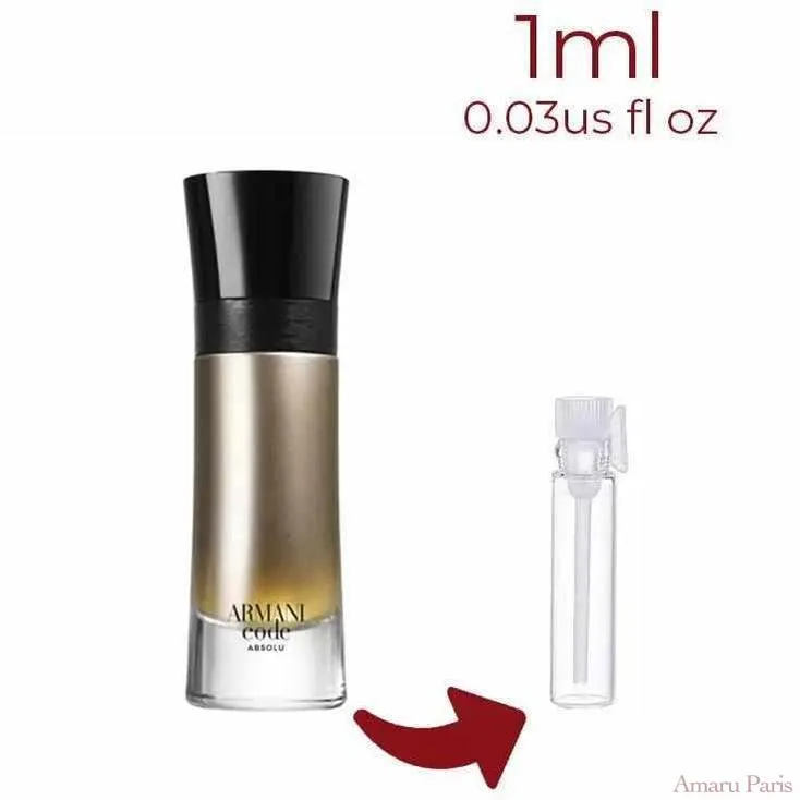 Armani Code Absolu Giorgio Armani for men Decant Fragrance Samples
