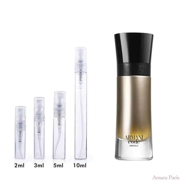 Armani Code Absolu Giorgio Armani for men Decant Fragrance Samples