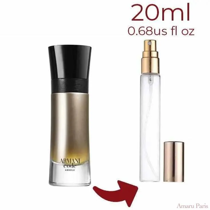 Armani Code Absolu Giorgio Armani for men Decant Fragrance Samples