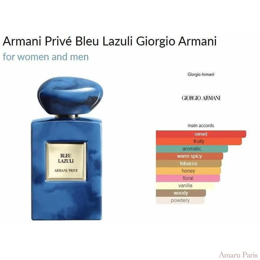 Armani Privé Bleu Lazuli Giorgio Armani for women and men Decant Samples