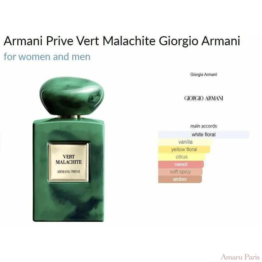 Armani Prive Vert Malachite Giorgio Armani for women and men Decant Samples