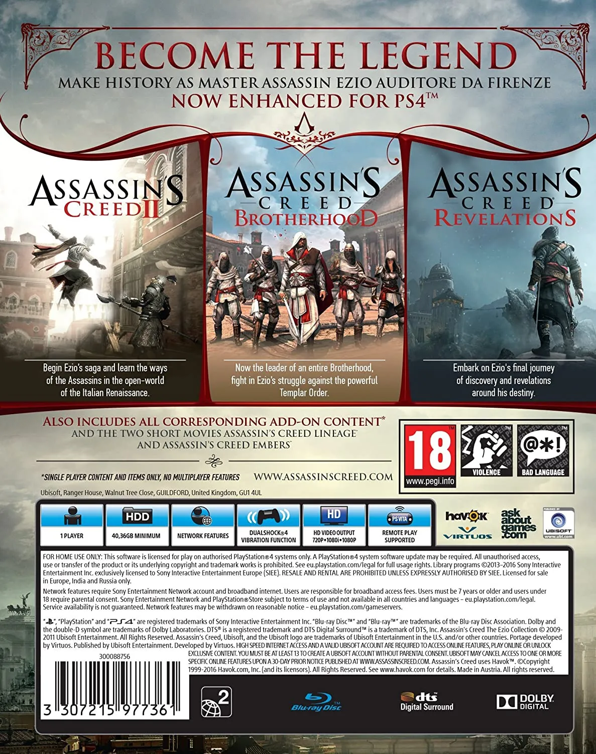 Assassins Creed The Ezio Collection (PS4)