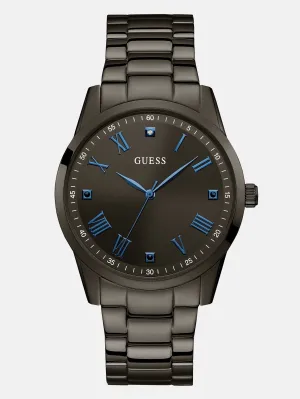 Black and Blue Diamond Analog Watch