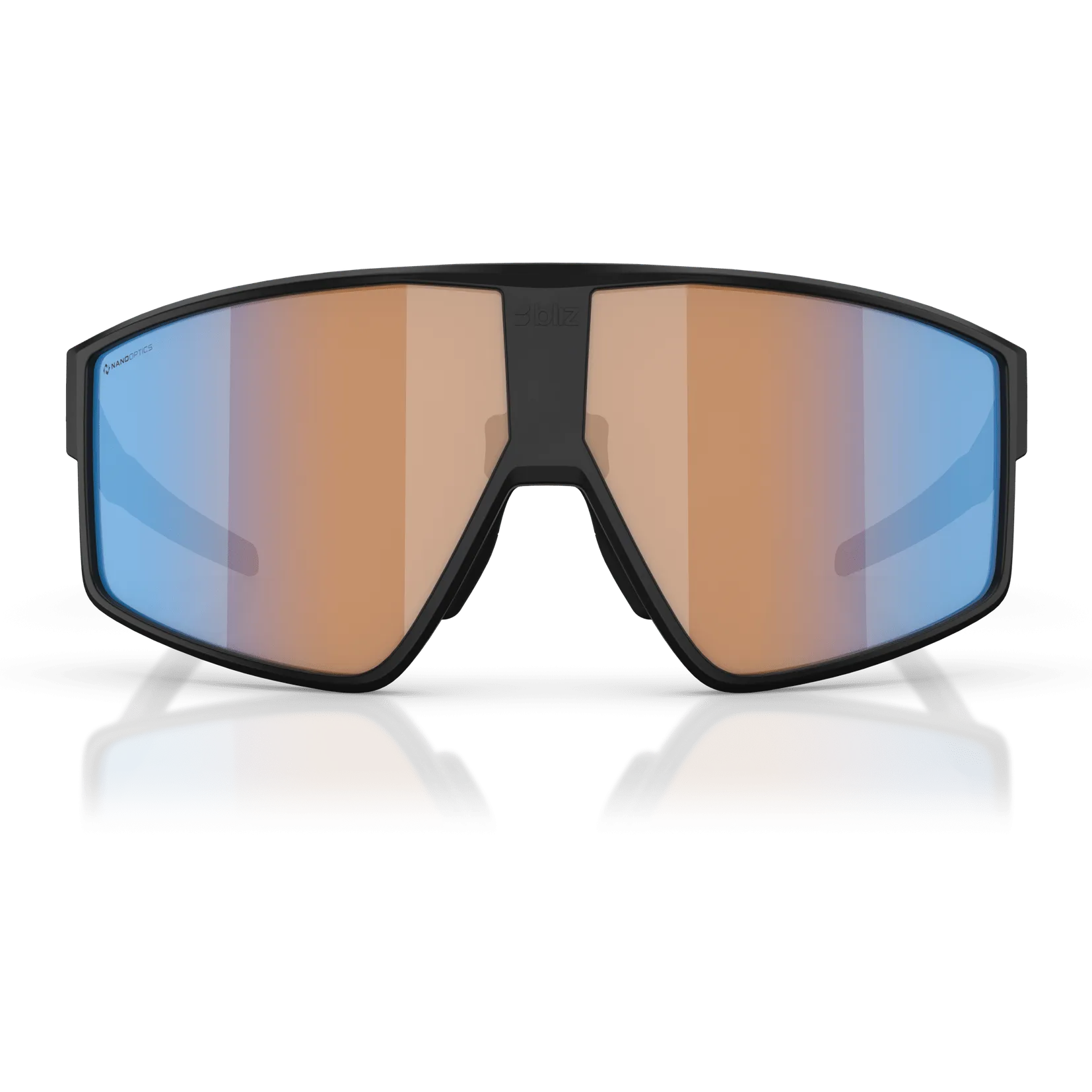 Bliz P002 sunglasses - Matt Black Coral-Orange Mirror Blue
