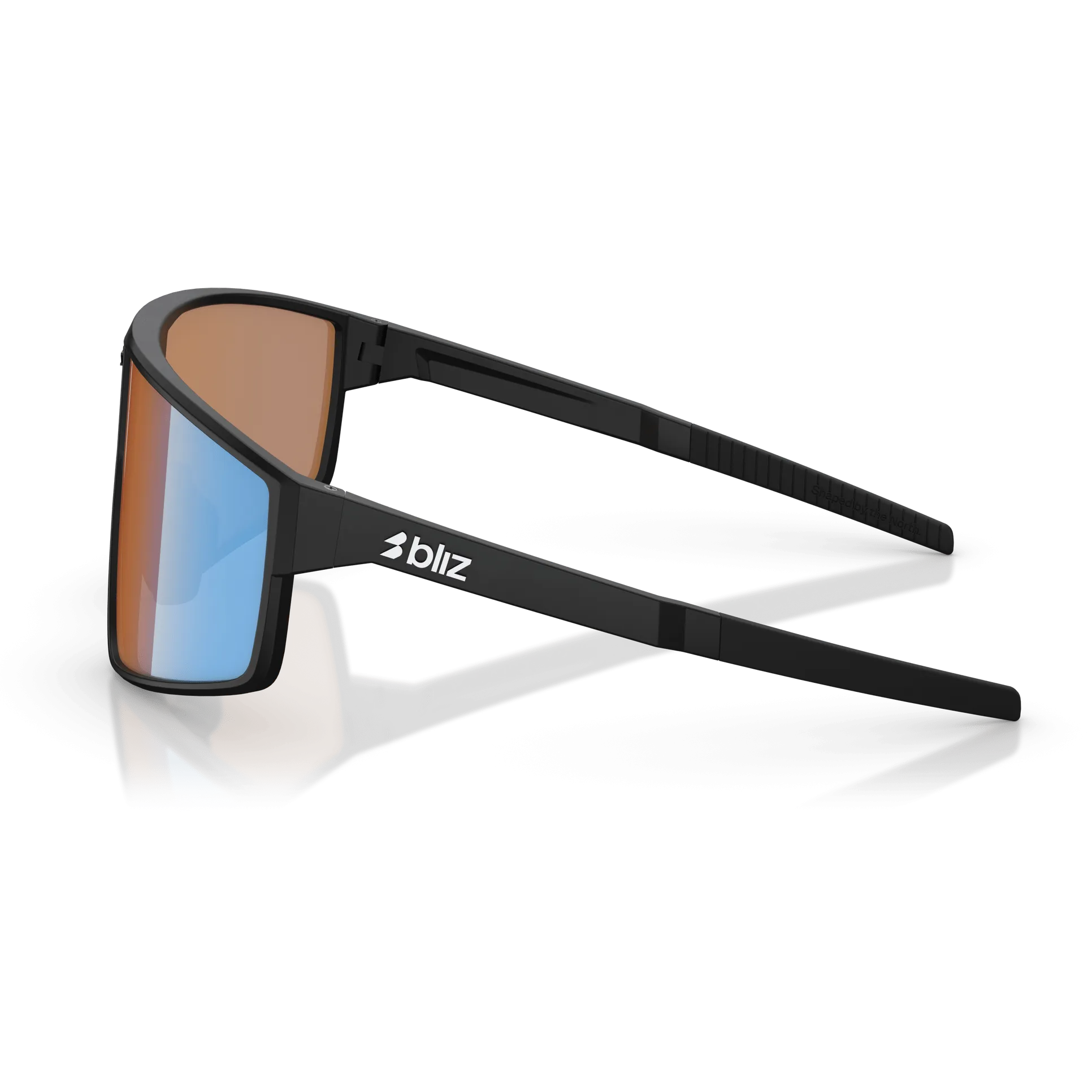 Bliz P002 sunglasses - Matt Black Coral-Orange Mirror Blue