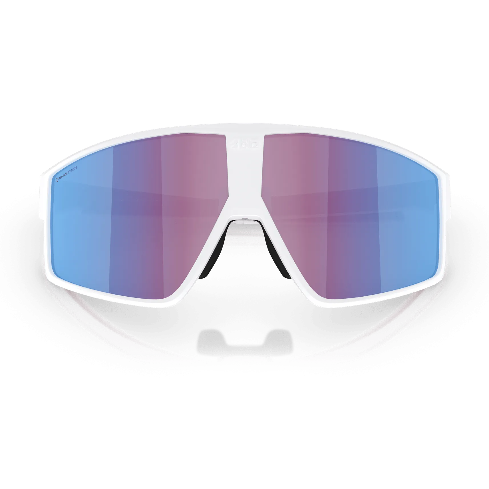 Bliz P002 sunglasses - Matt White Rose-Violet Mirror Blue