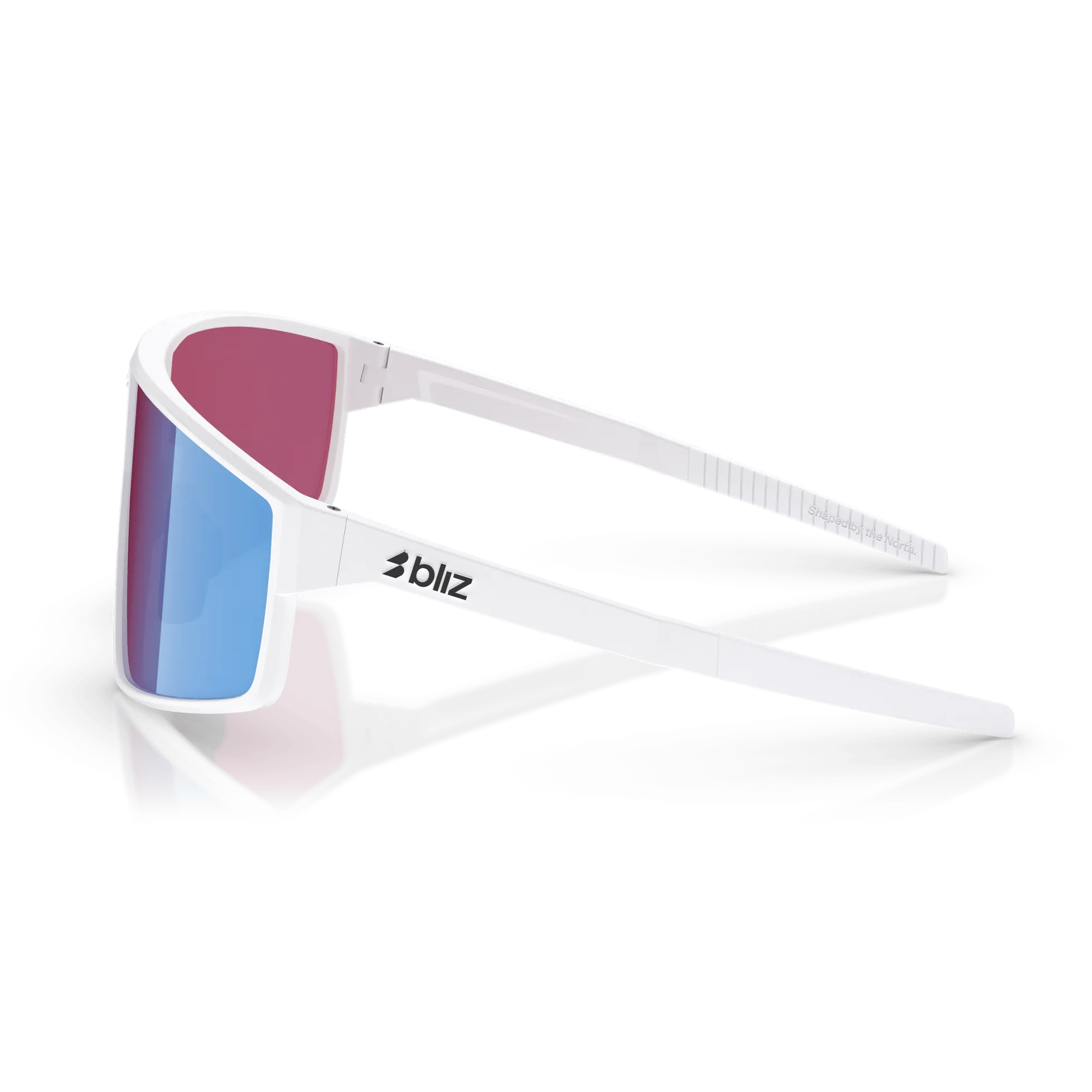 Bliz P002 sunglasses - Matt White Rose-Violet Mirror Blue