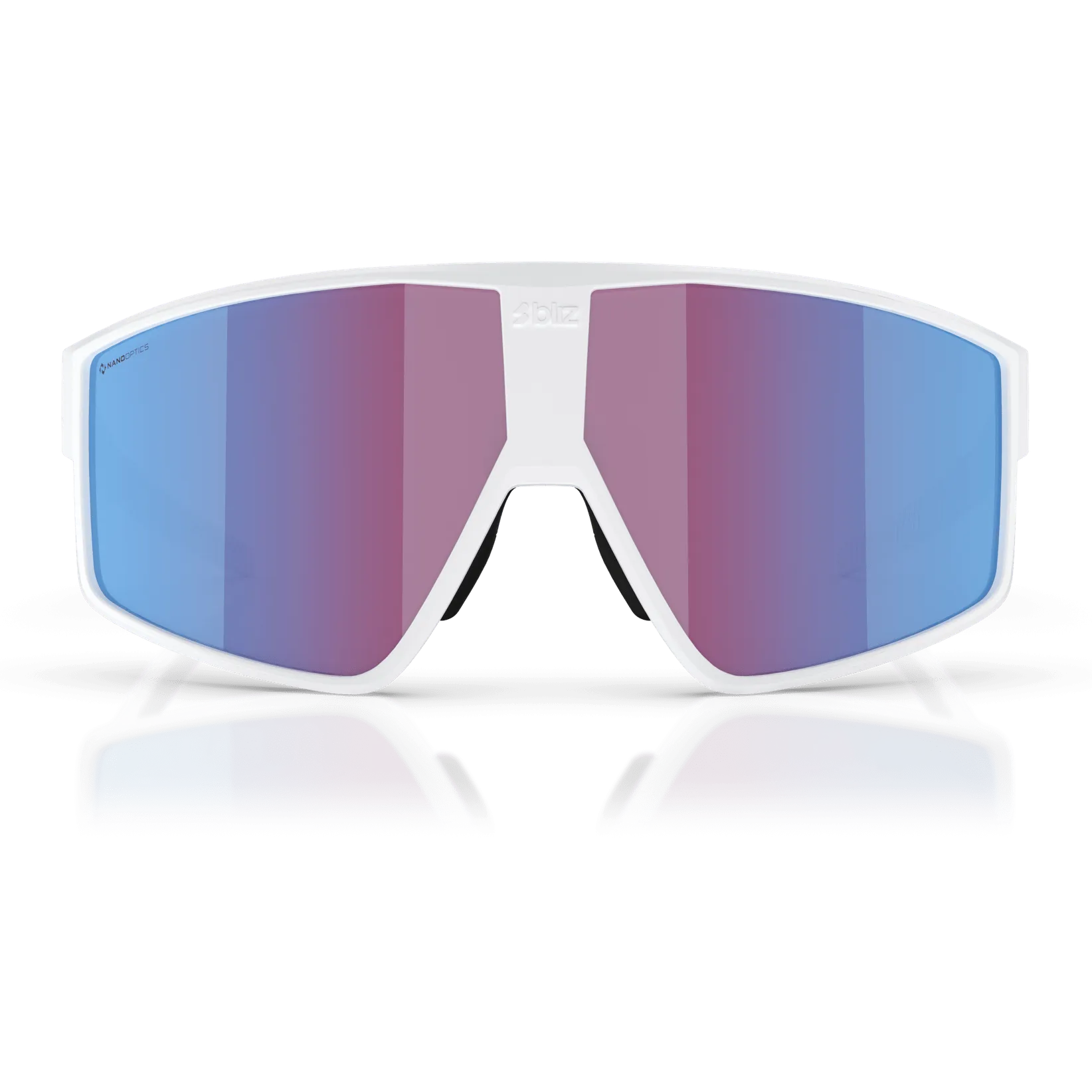 Bliz P002 sunglasses - Matt White Rose-Violet Mirror Blue