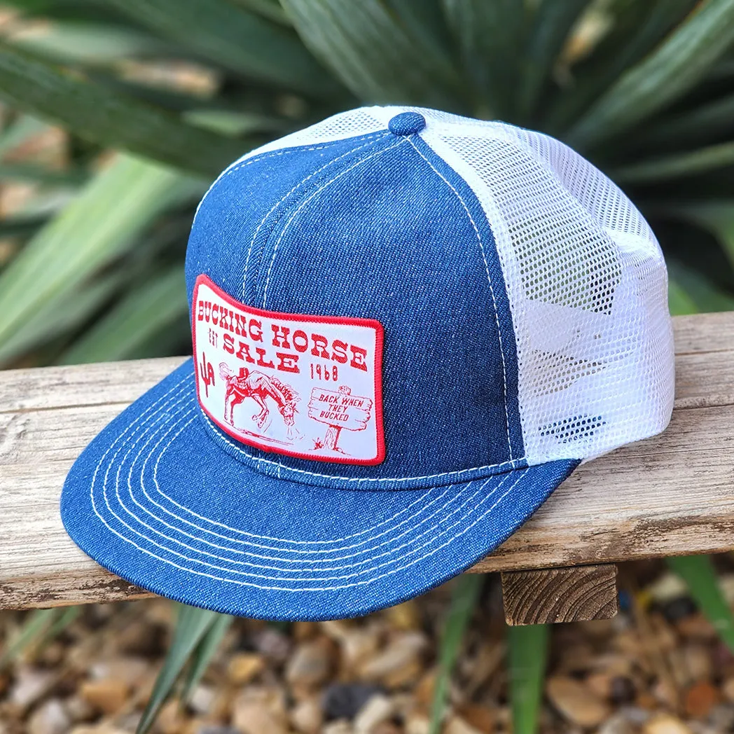 Cactus Alley Bucking Horse Sale Denim Cap