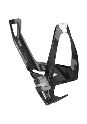 Elite Cannibal XC Bio-based Bottle Cage (Black Glossy/White Graphic)