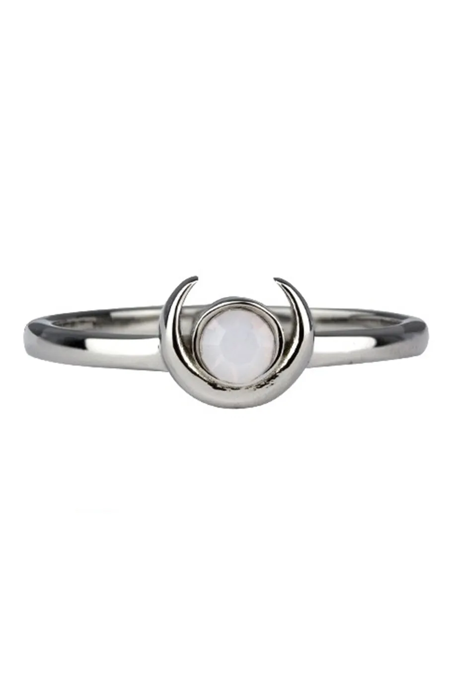 etNox - Mond Mit Stein Silver - Ring