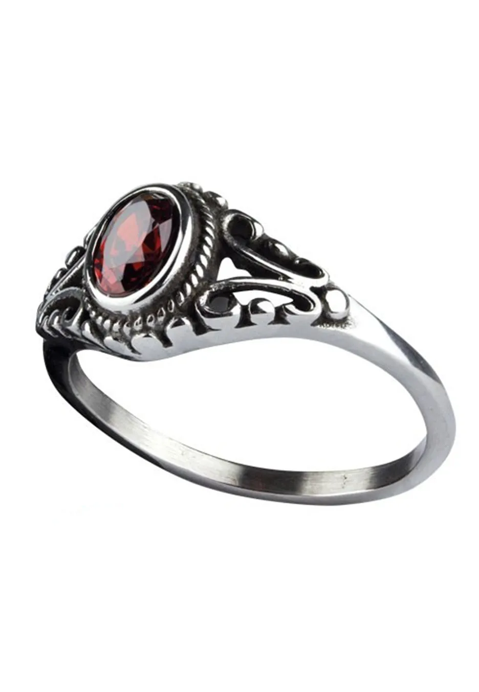 etNox - Ornament Red Silver - Ring