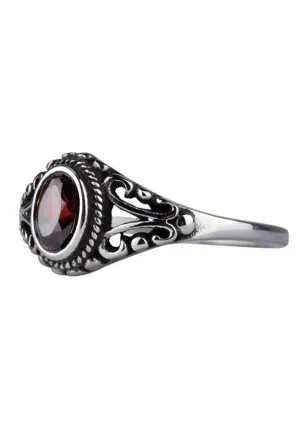 etNox - Ornament Red Silver - Ring