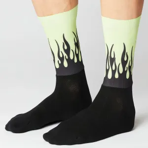 Fingerscrossed Aero Flame Socks - Black green 
