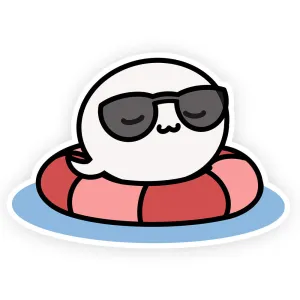 Ghosty Pool Day Sticker