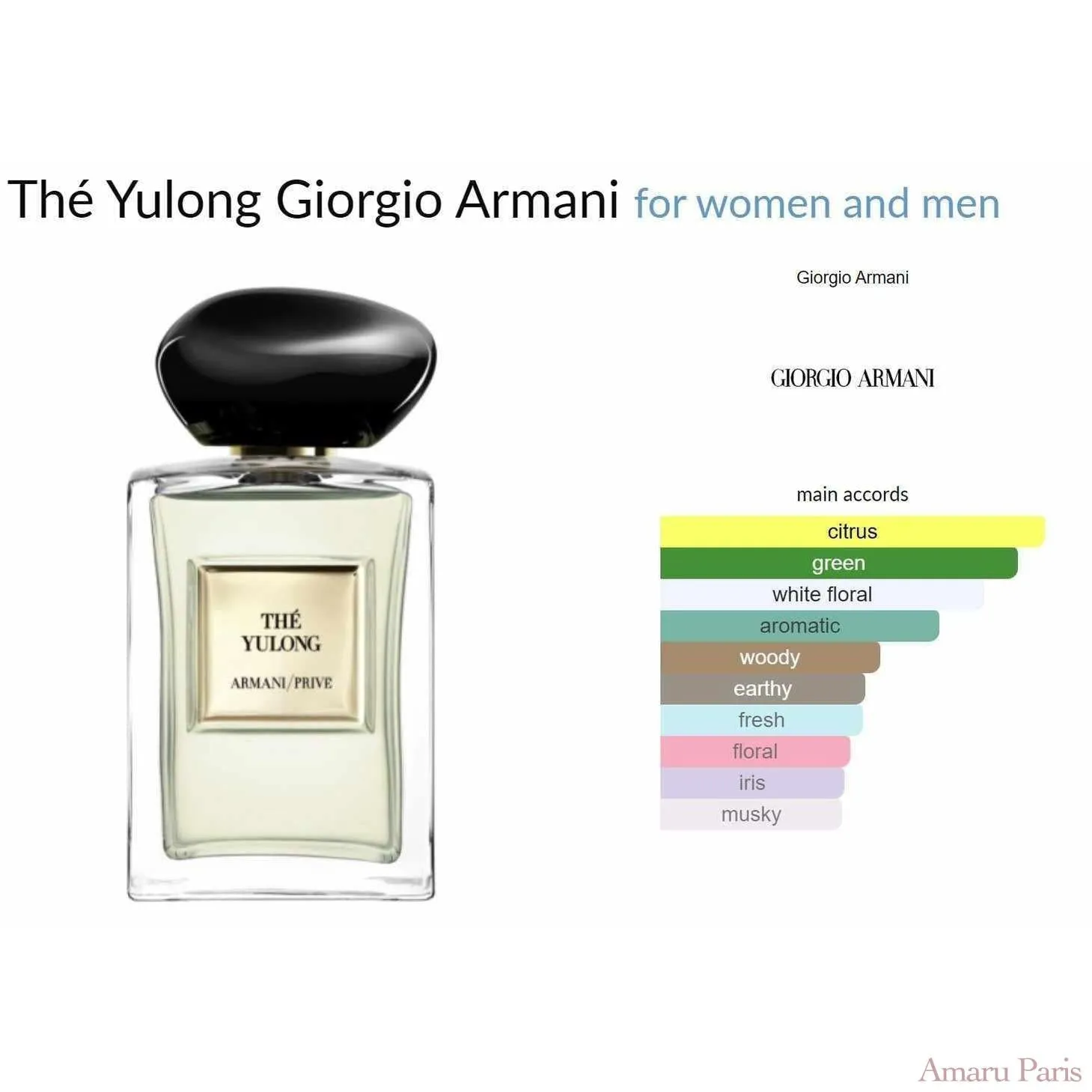 Giorgio Armani Yulong Tea for women and men Decant Samples