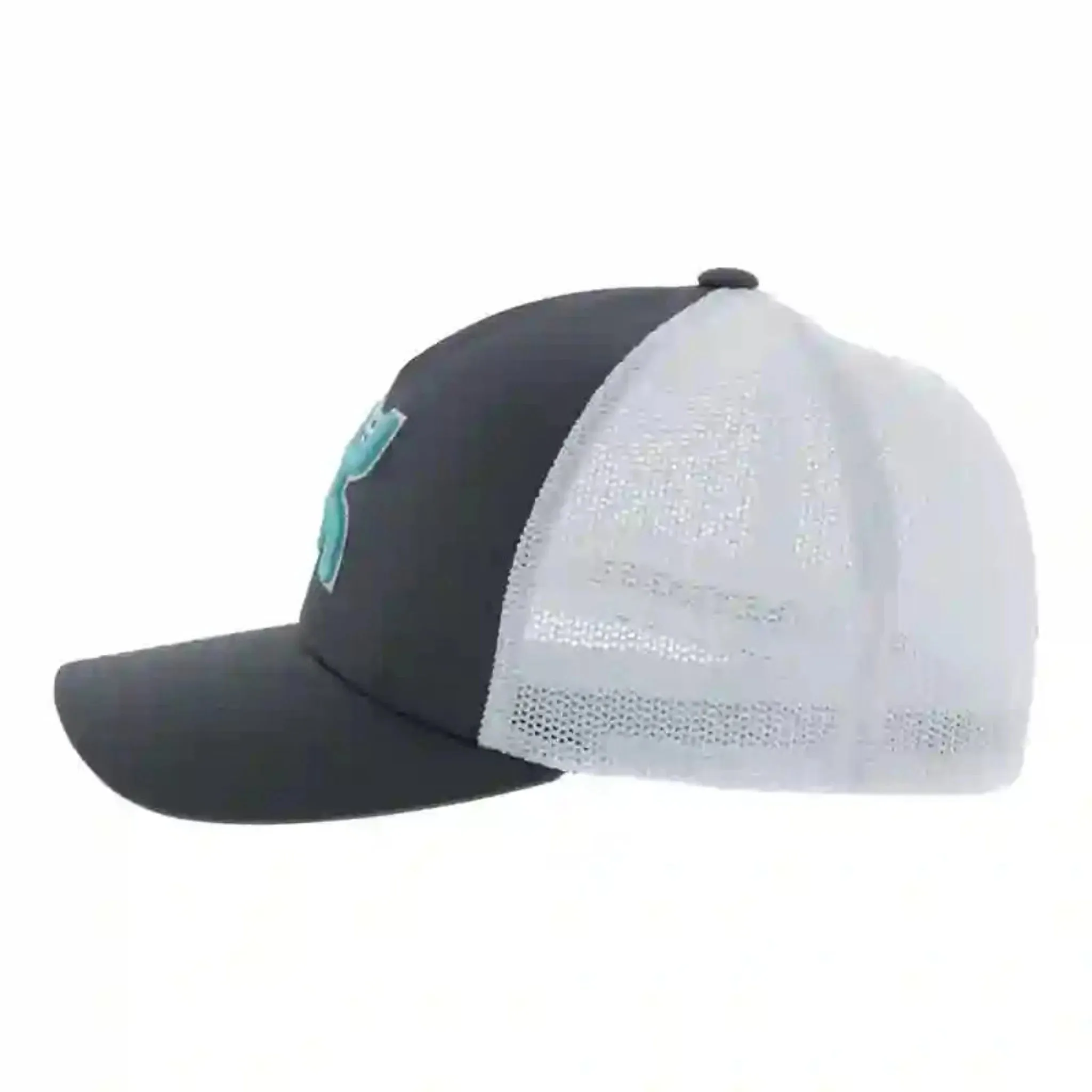 Hooey Grey & White Turq Hooey Up Cap
