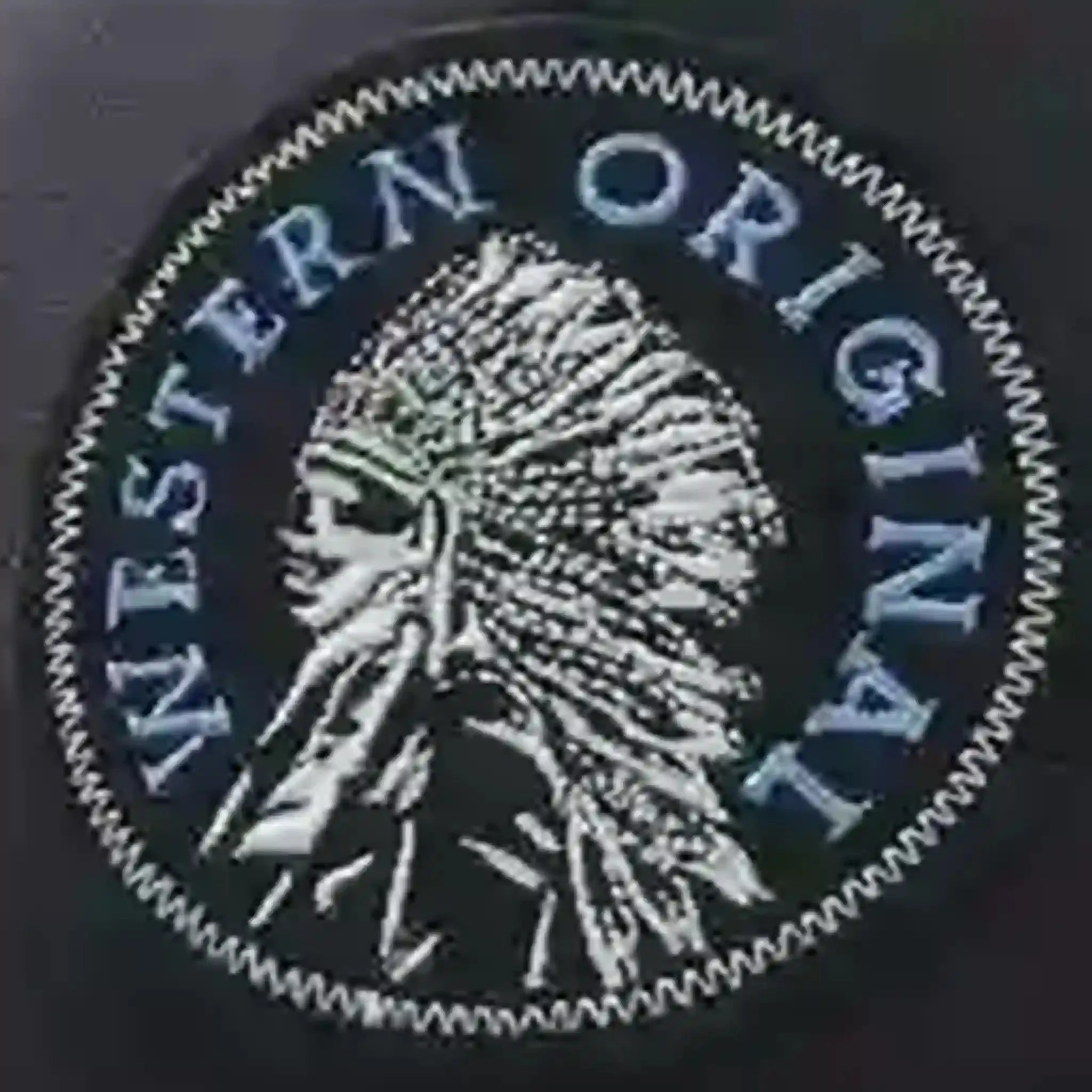 Hooey High Profile Black Cap-Native Am. Headdress Patch