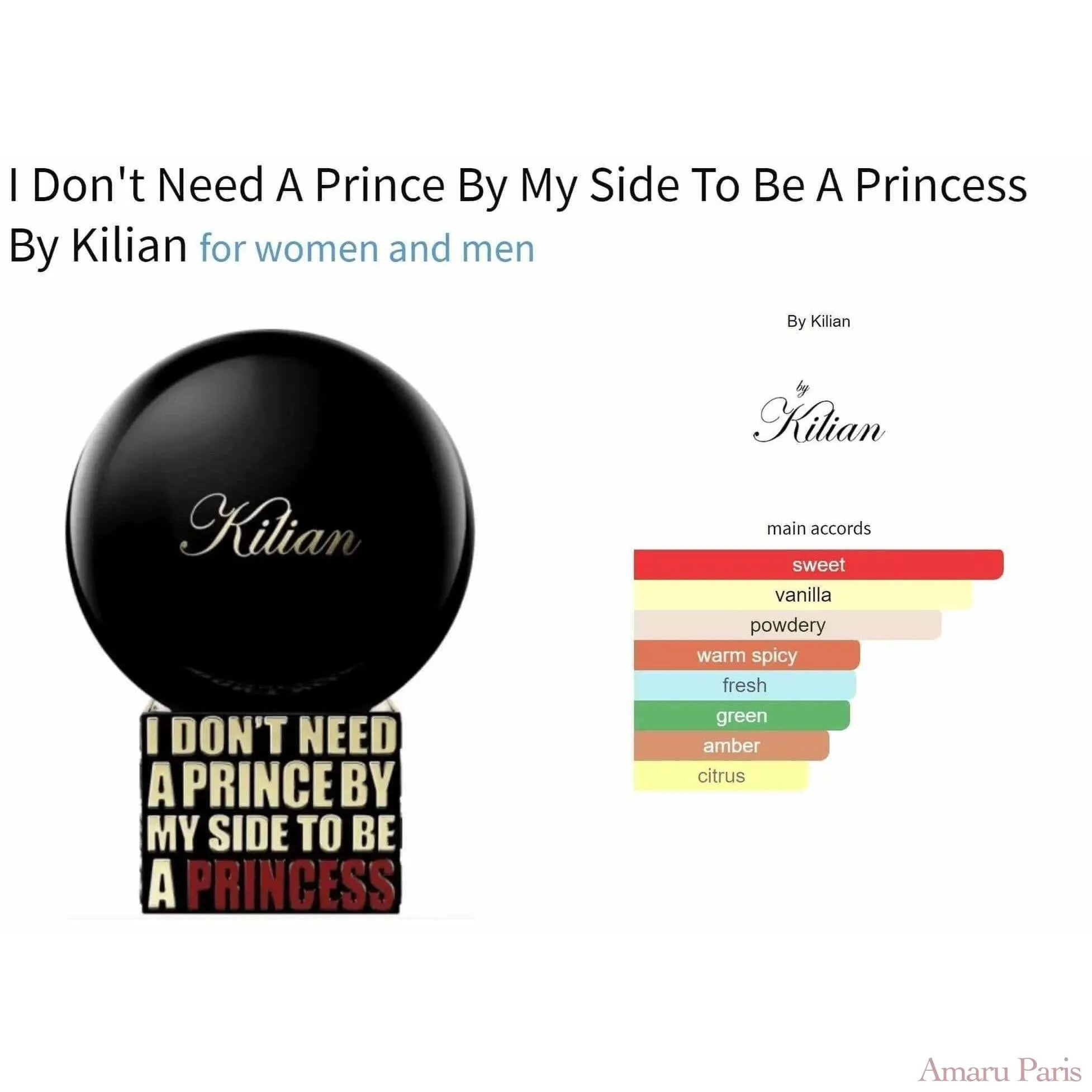 I Don't Need A Prince By My Side To Be A Princess By Kilian for women and men Decant Fragrance Samples