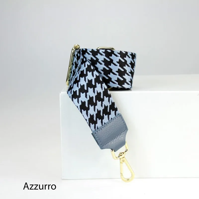 Italian Guitar Bag Strap 2" - Pied de Poule(Assorted colours)
