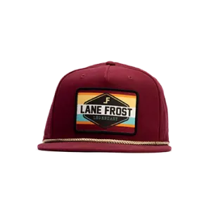 Lane Frost Brand Maroon "Poncho" Cap