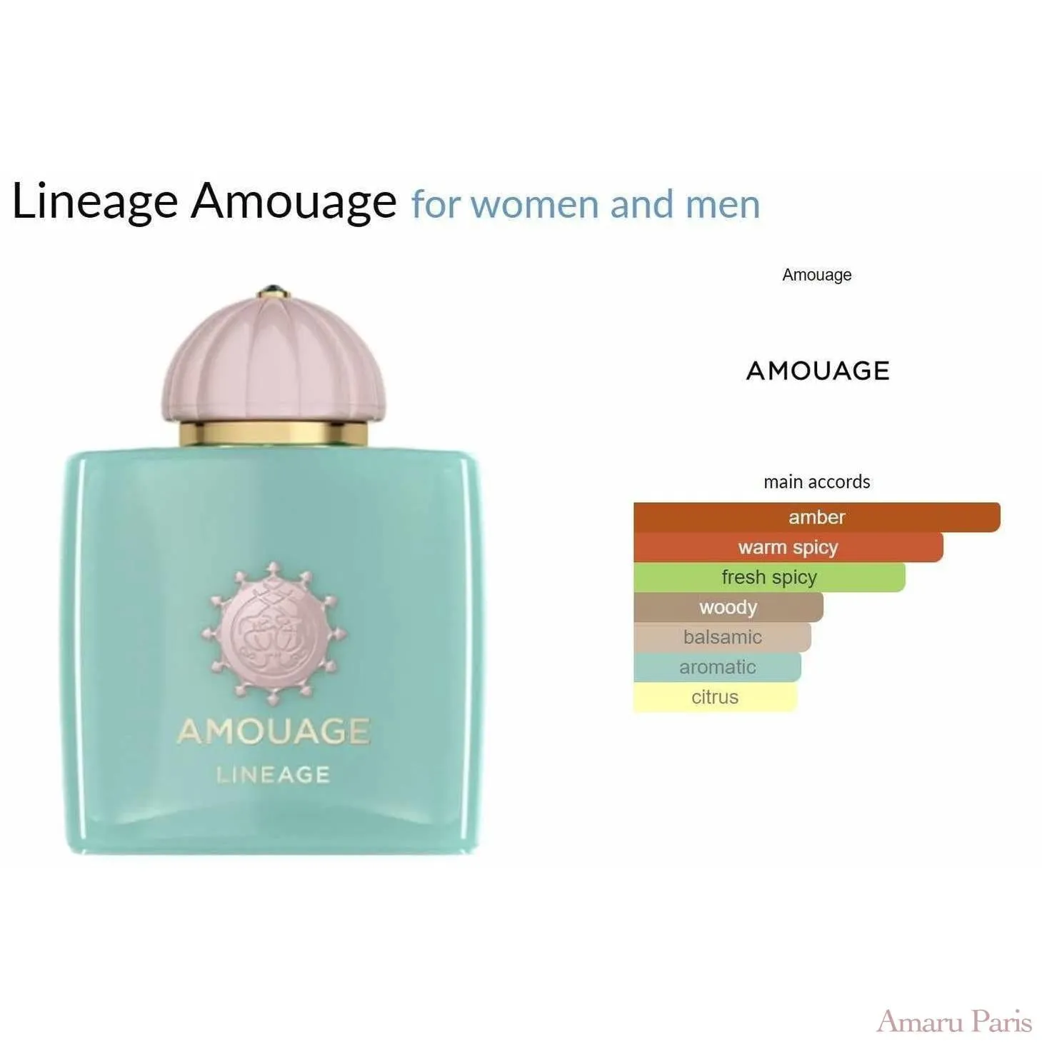 Lineage Amouage for women and men Decant Samples