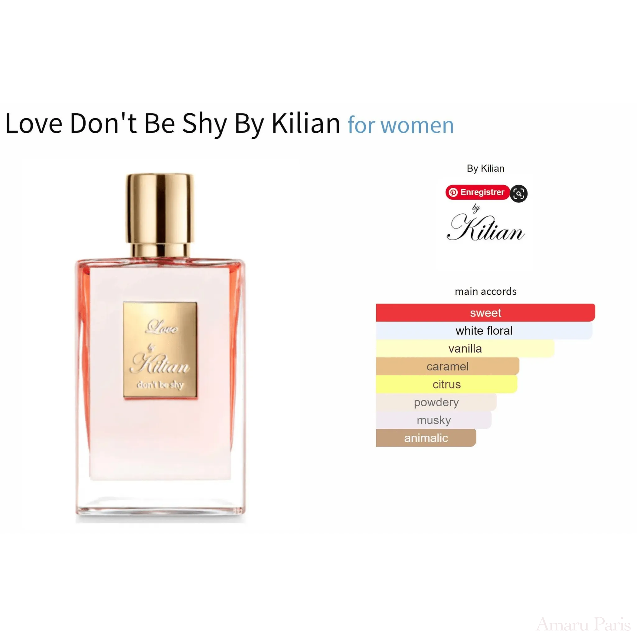 Love Don't Be Shy By Kilian for women Decant Fragrance Samples
