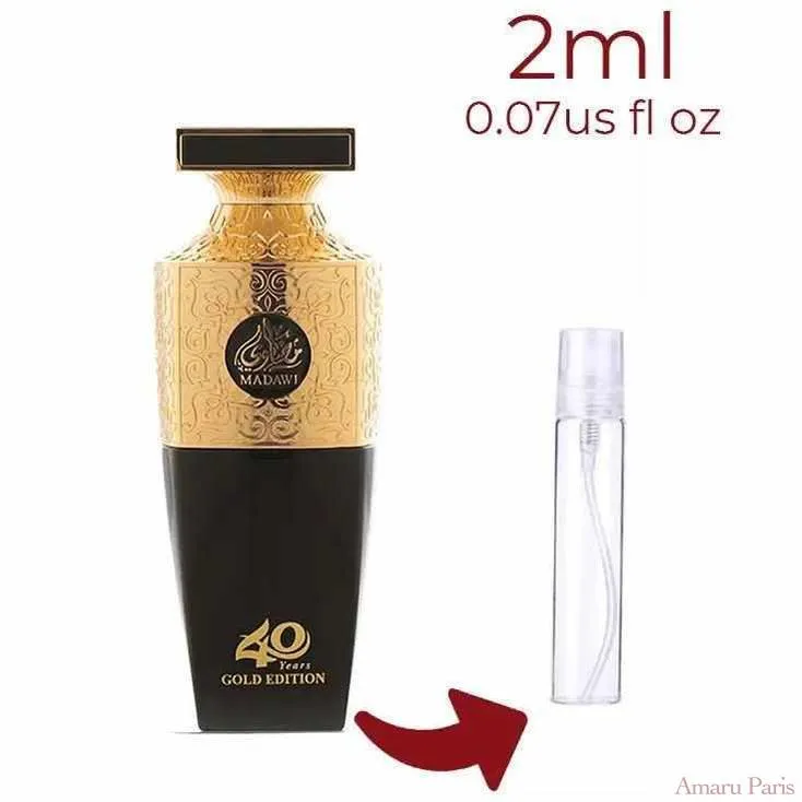 Madawi 40 years Gold Edition Arabian Oud for women and men Decant Fragrance Samples