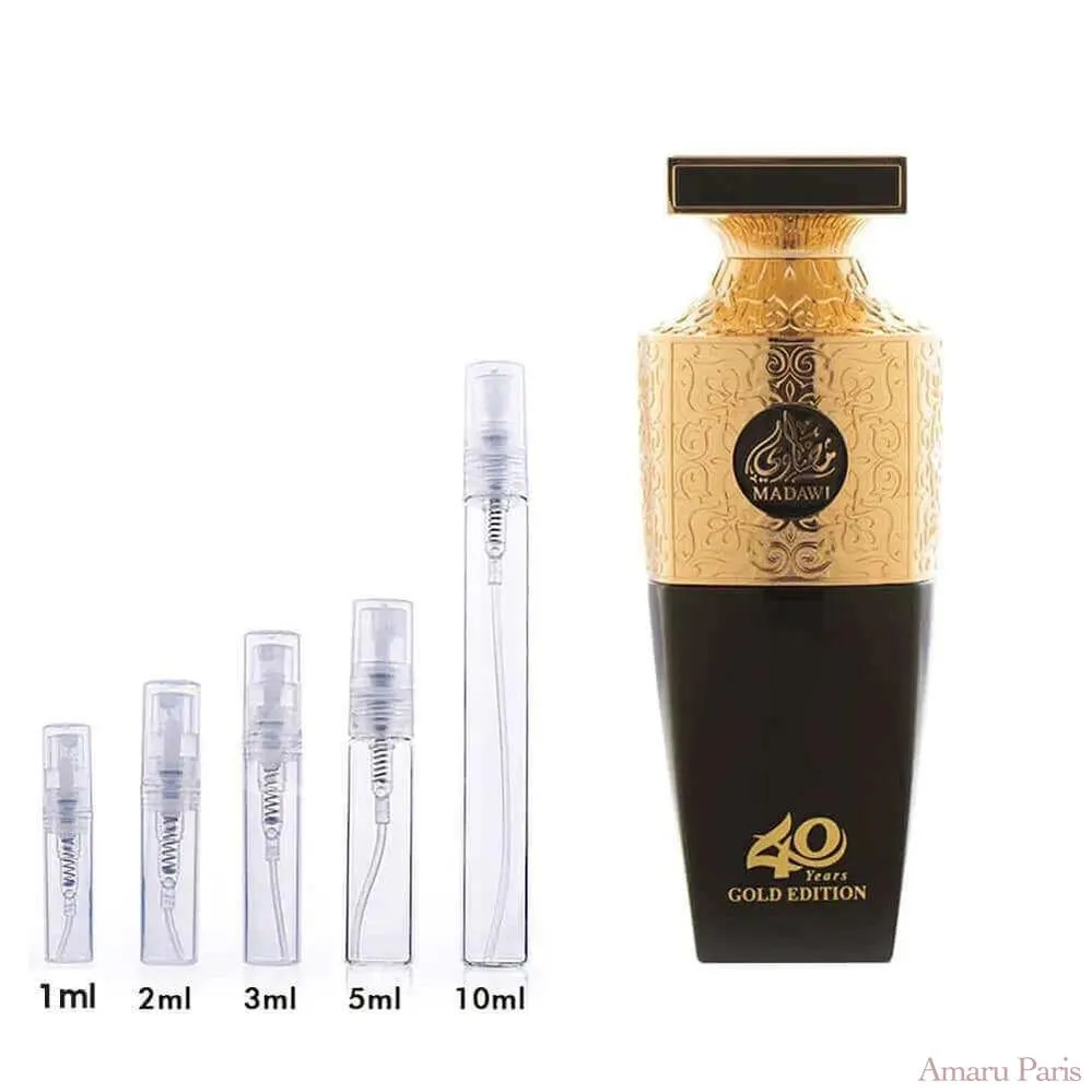 Madawi 40 years Gold Edition Arabian Oud for women and men Decant Fragrance Samples