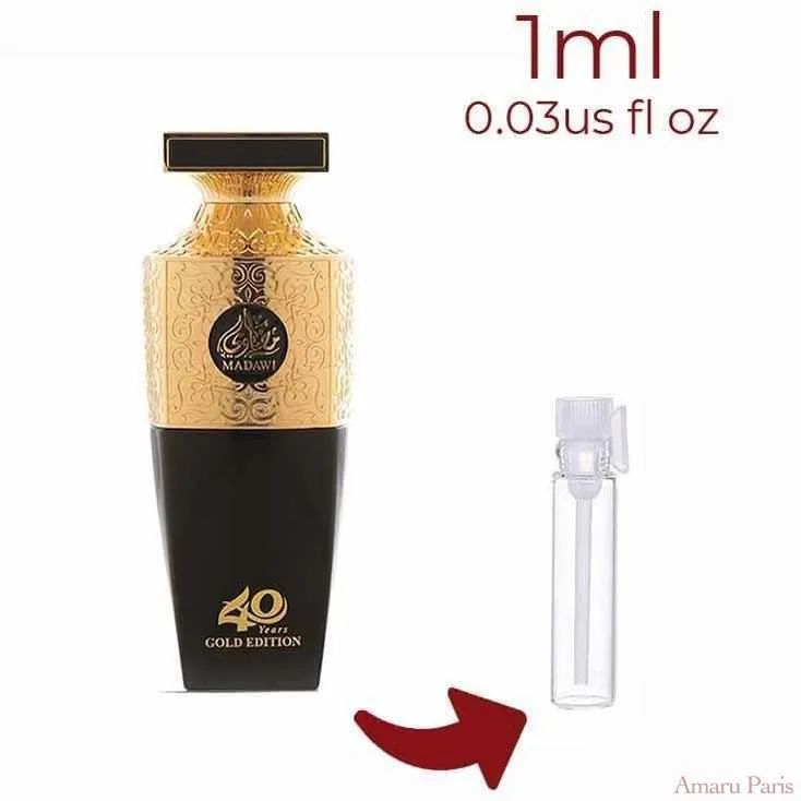 Madawi 40 years Gold Edition Arabian Oud for women and men Decant Fragrance Samples
