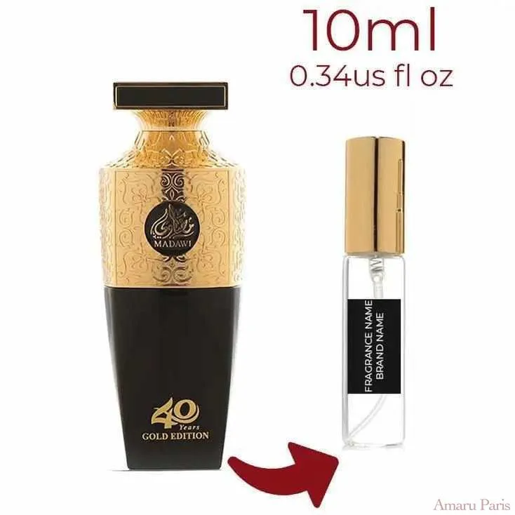 Madawi 40 years Gold Edition Arabian Oud for women and men Decant Fragrance Samples