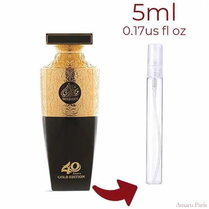 Madawi 40 years Gold Edition Arabian Oud for women and men Decant Fragrance Samples