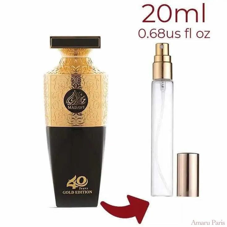 Madawi 40 years Gold Edition Arabian Oud for women and men Decant Fragrance Samples