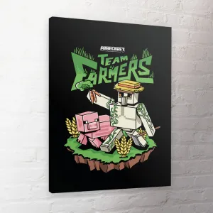 Minecraft (Team Farmers) 60X80 Canvas