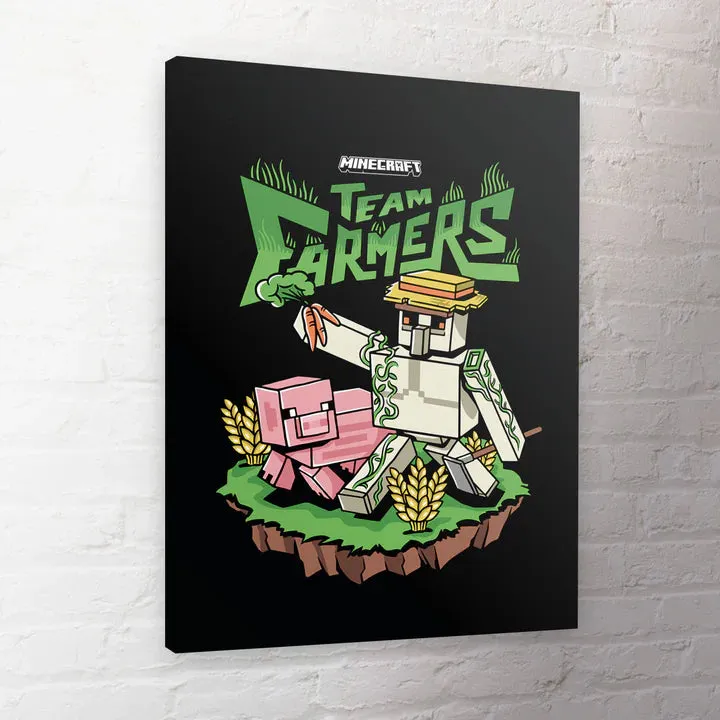 Minecraft (Team Farmers) 60X80 Canvas