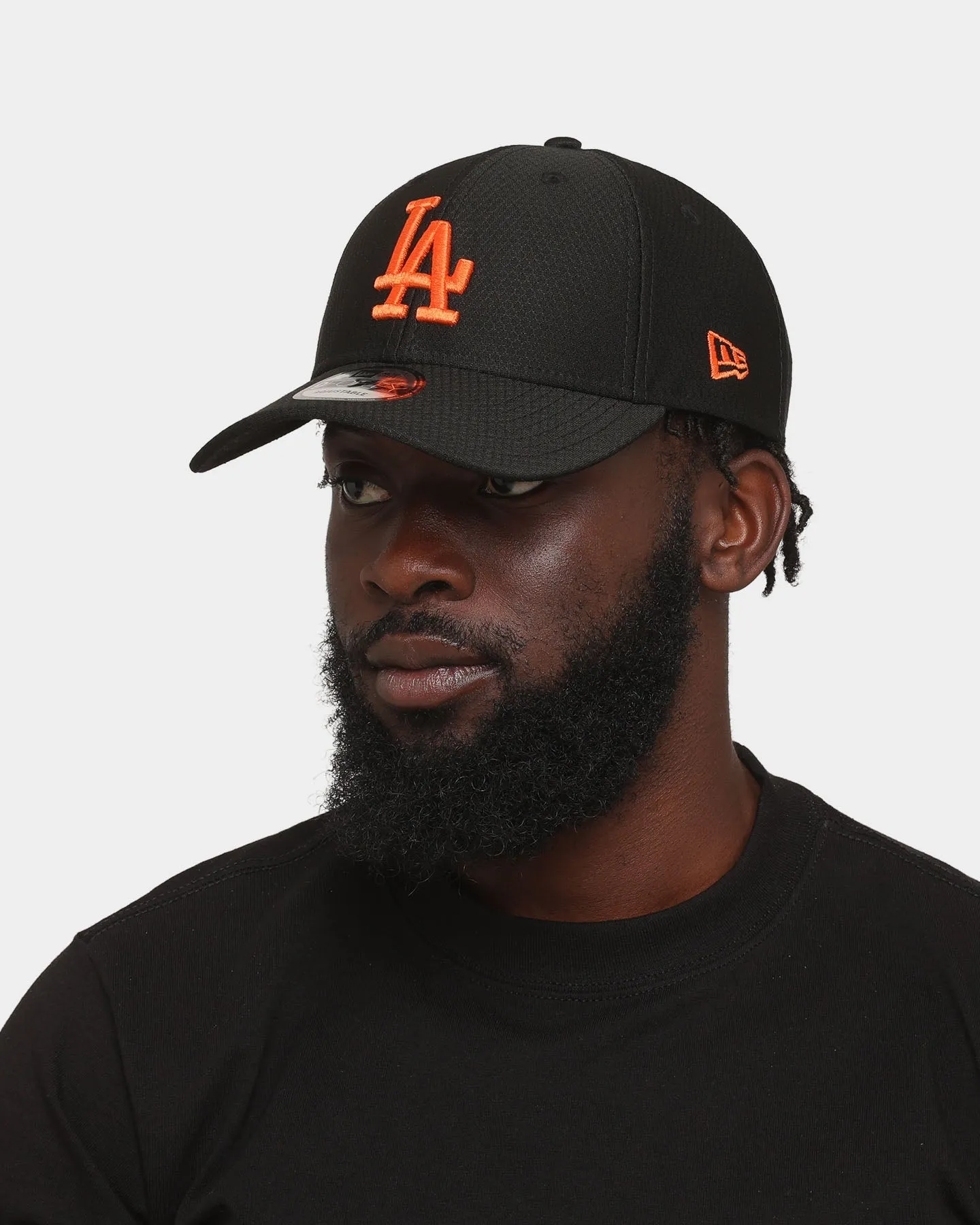 New Era Los Angeles Dodgers 'Hex' 9FORTY Strapback Black/Orange
