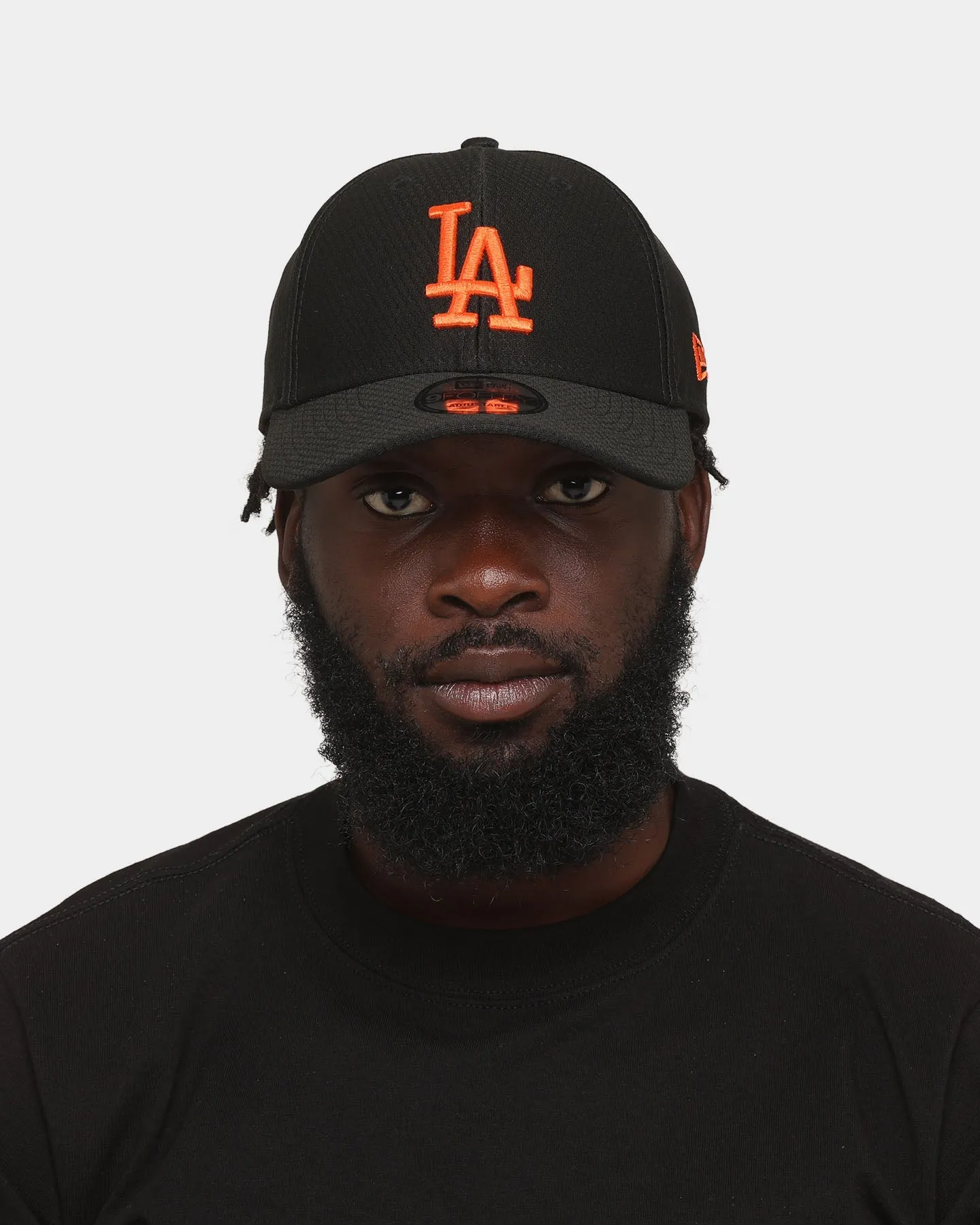 New Era Los Angeles Dodgers 'Hex' 9FORTY Strapback Black/Orange