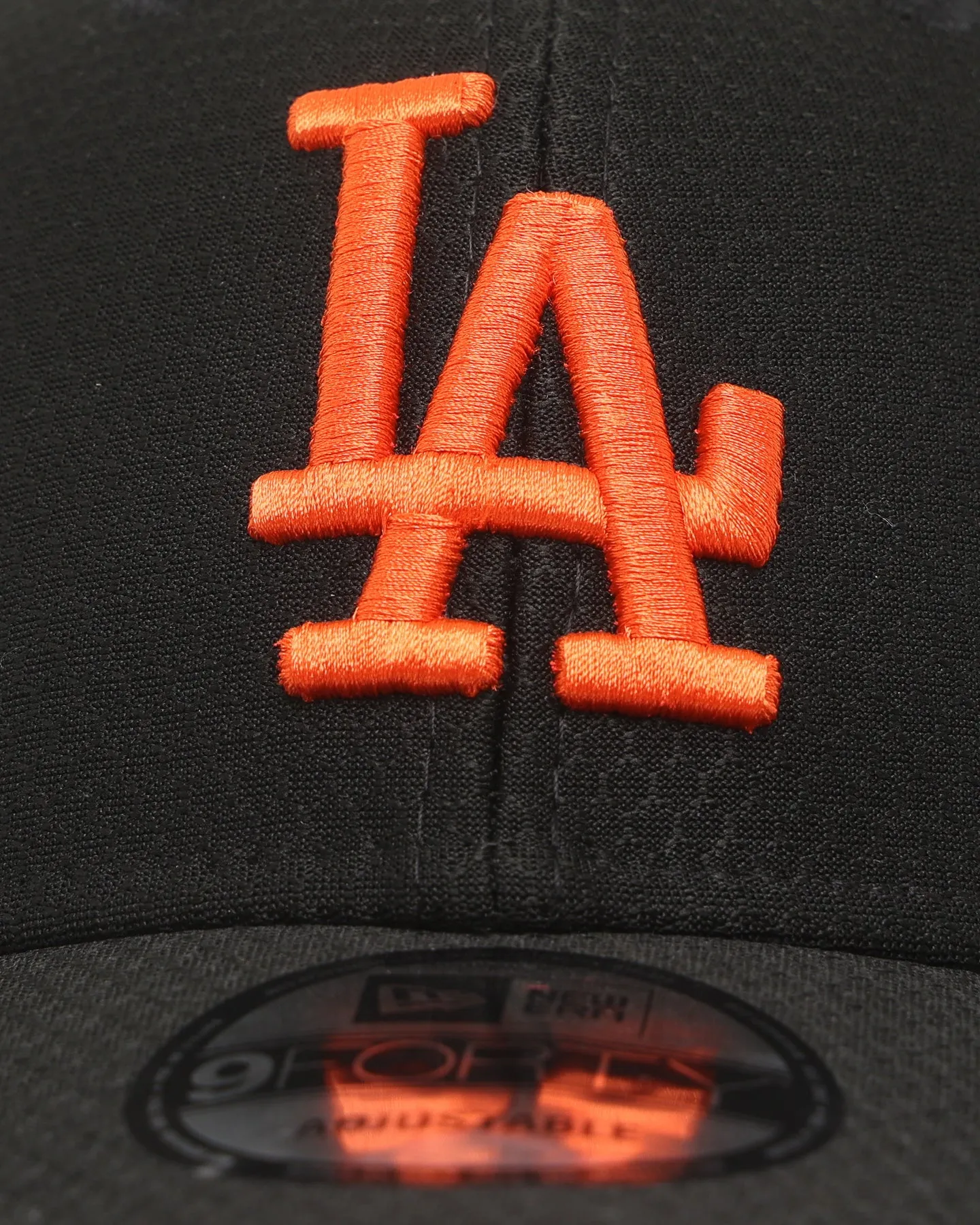 New Era Los Angeles Dodgers 'Hex' 9FORTY Strapback Black/Orange