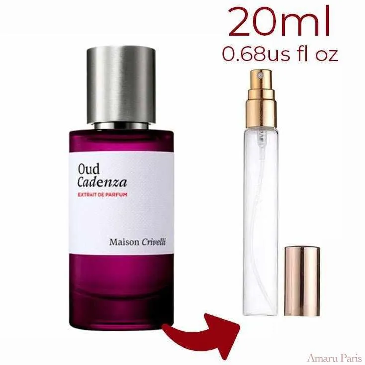 Oud Cadenza Maison Crivelli for women and men Decant Samples