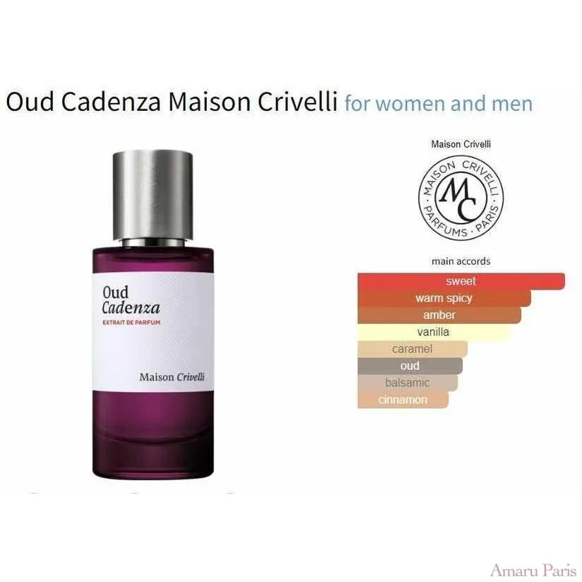 Oud Cadenza Maison Crivelli for women and men Decant Samples