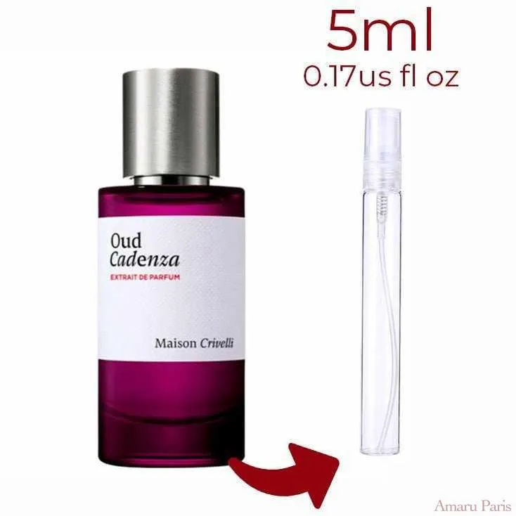 Oud Cadenza Maison Crivelli for women and men Decant Samples