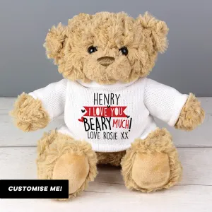 Personalised Love You Beary Much Teddy Bear (MRK-iD)