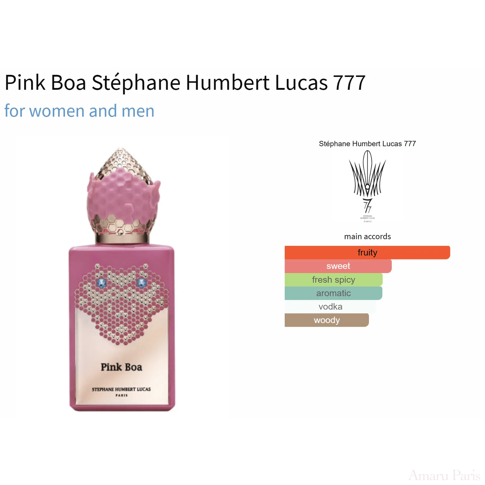 Pink Boa Stéphane Humbert Lucas 777 for women and men