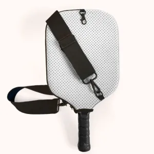 Posh Pickler Crossbody Paddle Cover   Pouch - Platinum/Black