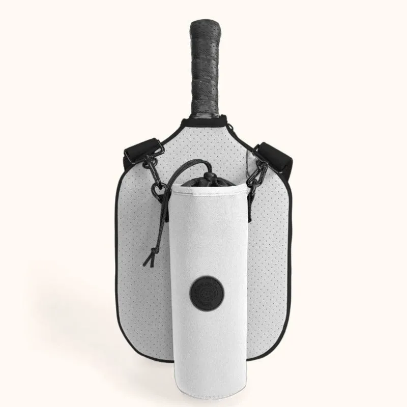 Posh Pickler Drawstring Pouch  - Platinum/Black