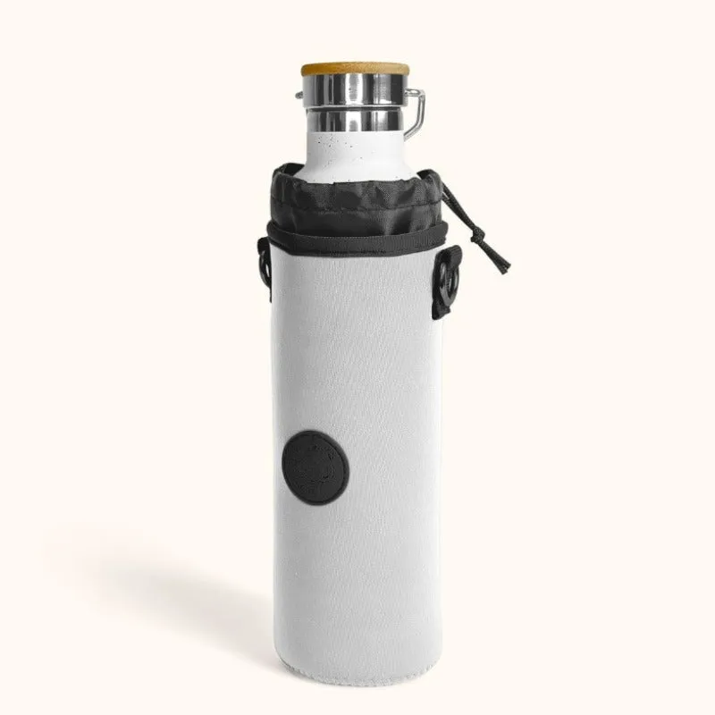 Posh Pickler Drawstring Pouch  - Platinum/Black